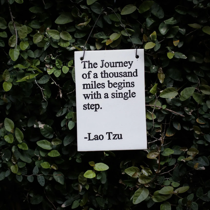 The journey of a thousand miles begins with a single step